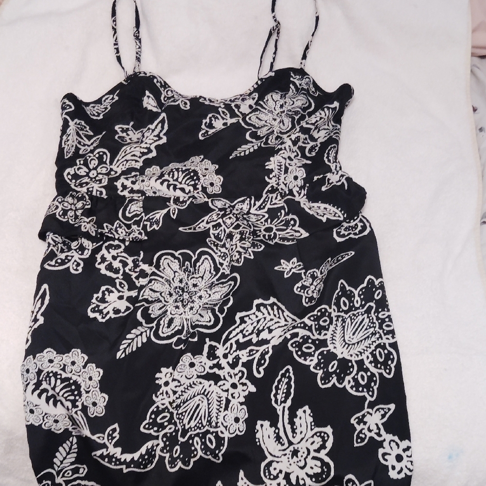Black and White Floral Dress
